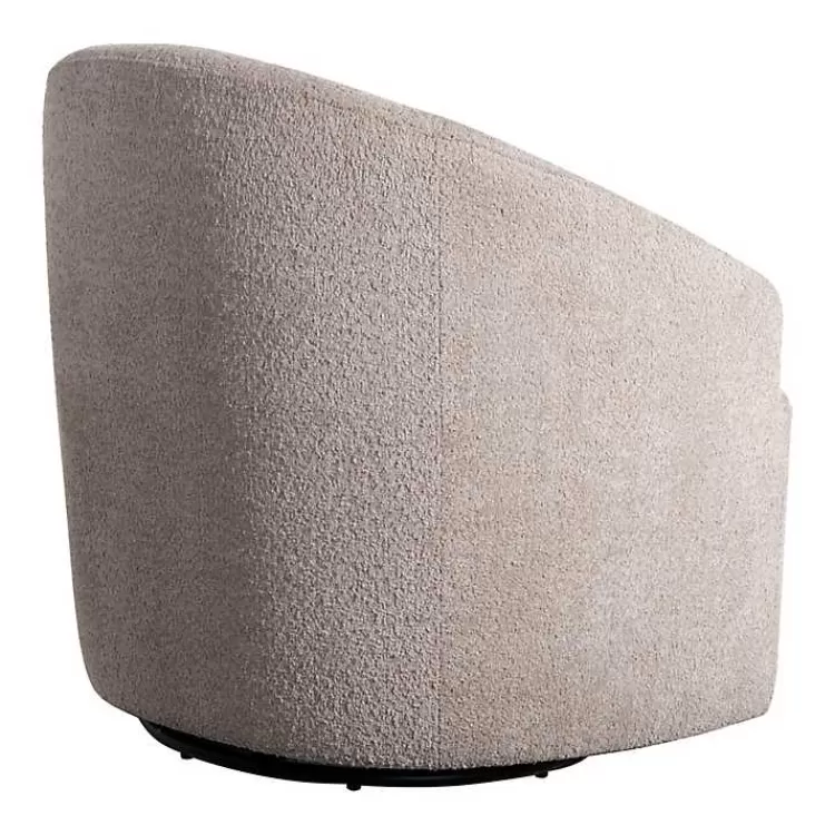 ivory_boucle_barrel_swivel_accent_chair_4.webp Boucle Barrel Swivel Accent Chair>Kirklands Home Best