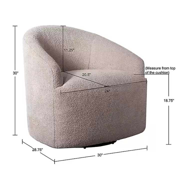 ivory_boucle_barrel_swivel_accent_chair_6.webp Boucle Barrel Swivel Accent Chair>Kirklands Home Best