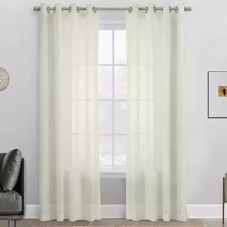 Boucle Sheer Single Curtain Panel, 95 in.>Kirklands Home Best