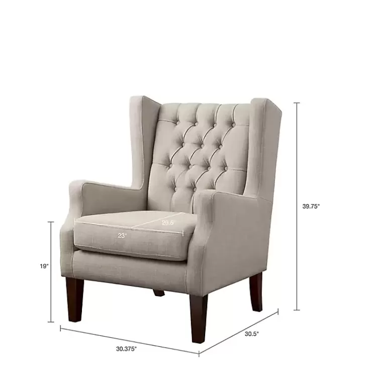 ivory_button_tufted_accent_chair_5.webp Button Tufted Accent Chair>Kirklands Home Fashion