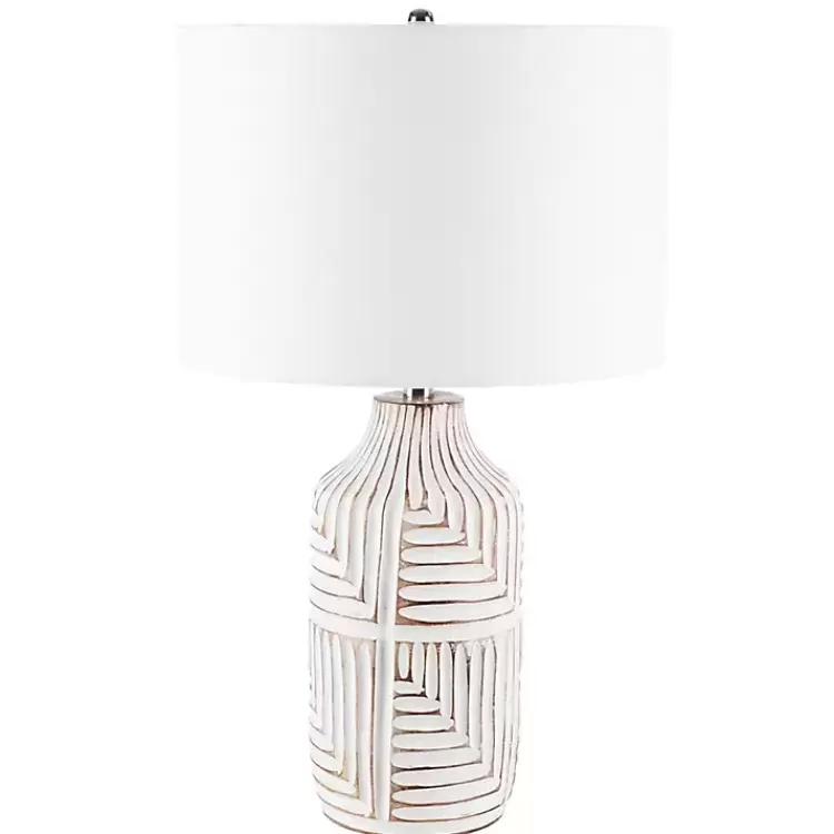 Ivory Carved Wood Dianne Table Lamp>Kirklands Home Sale