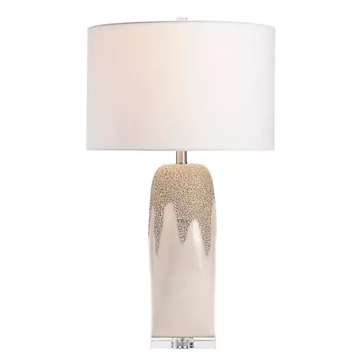 Ivory Ceramic Textured Base Table Lamp>Kirklands Home Sale