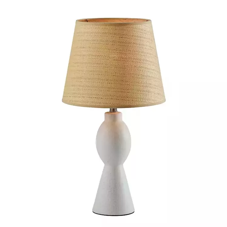Ivory Ceramic Woven Rat Shade Table Lamp>Kirklands Home Cheap