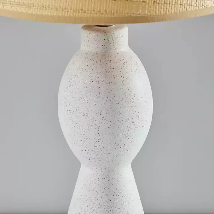 Ivory Ceramic Woven Rat Shade Table Lamp>Kirklands Home Cheap
