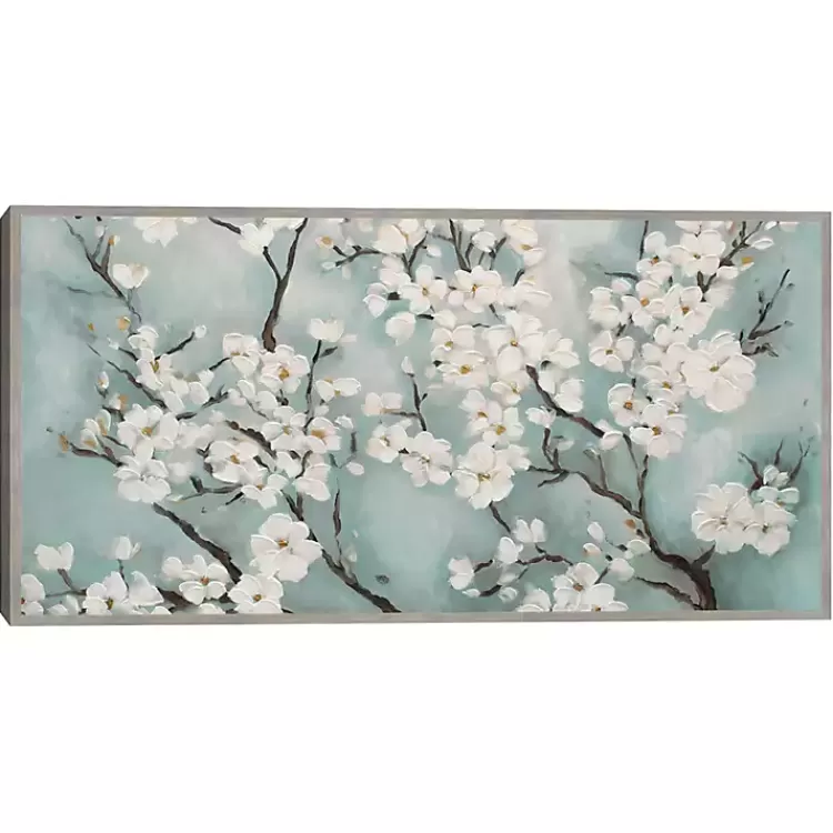 Ivory Cherry Blossoms Framed Canvas Art Print>Kirklands Home Cheap