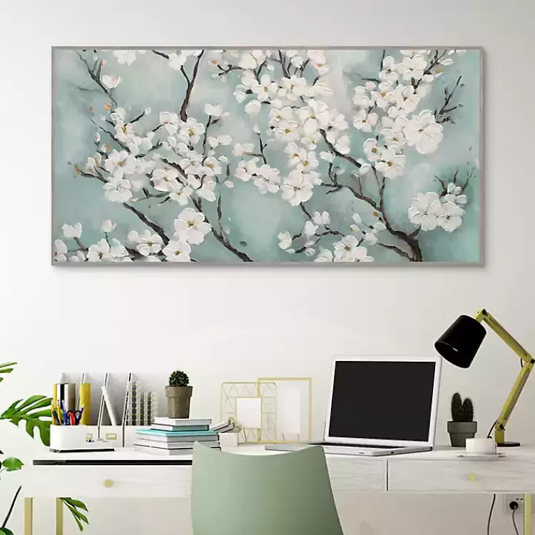 ivory_cherry_blossoms_framed_canvas_art_print_3.webp Ivory Cherry Blossoms Framed Canvas Art Print>Kirklands Home Cheap