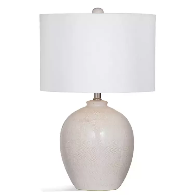 Ivory Chevron Ceramic Table Lamp>Kirklands Home Cheap