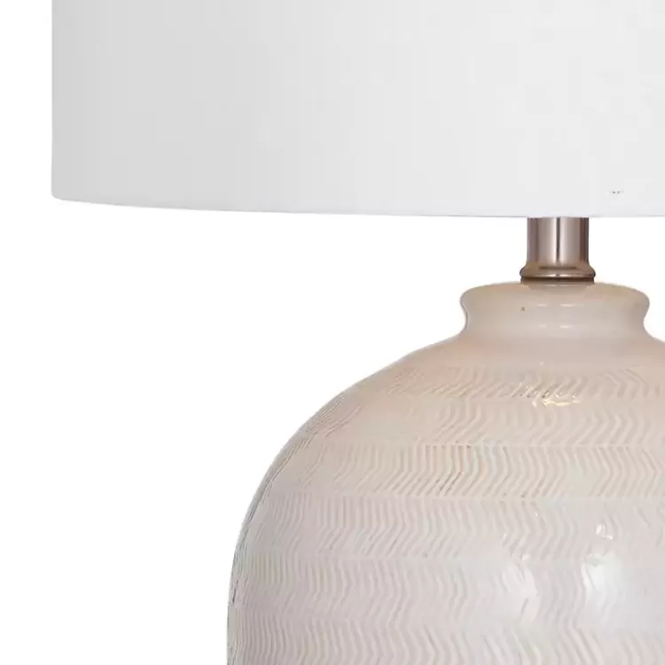 Ivory Chevron Ceramic Table Lamp>Kirklands Home Cheap