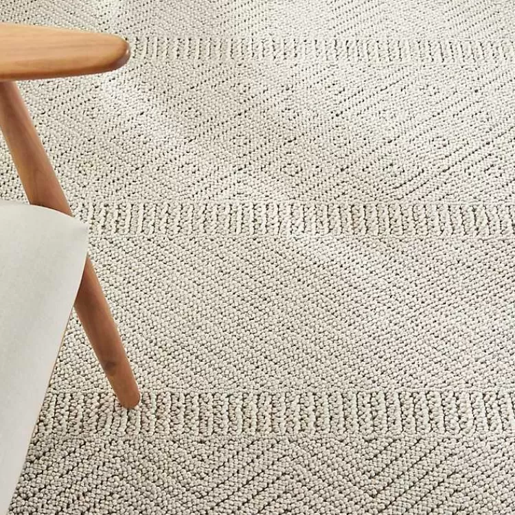 ivory_chevron_diamond_tasseled_area_rug_x_3-1.webp Chevron Diamond Tasseled Area Rug, 5x7>Kirklands Home Outlet