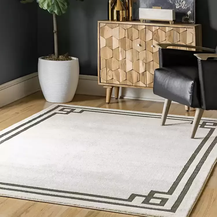 Ivory Classic Border Area Rug, 8x10>Kirklands Home New