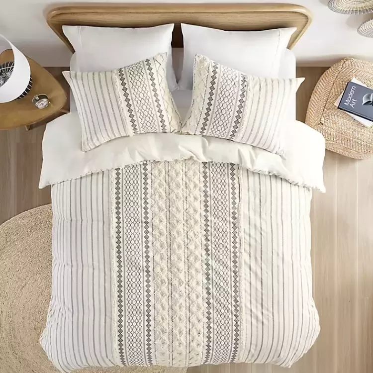 ivory_cotton_tufted_king_pc_comforter_set_2.webp Cotton Tufted King 3-pc. Comforter Set>Kirklands Home New