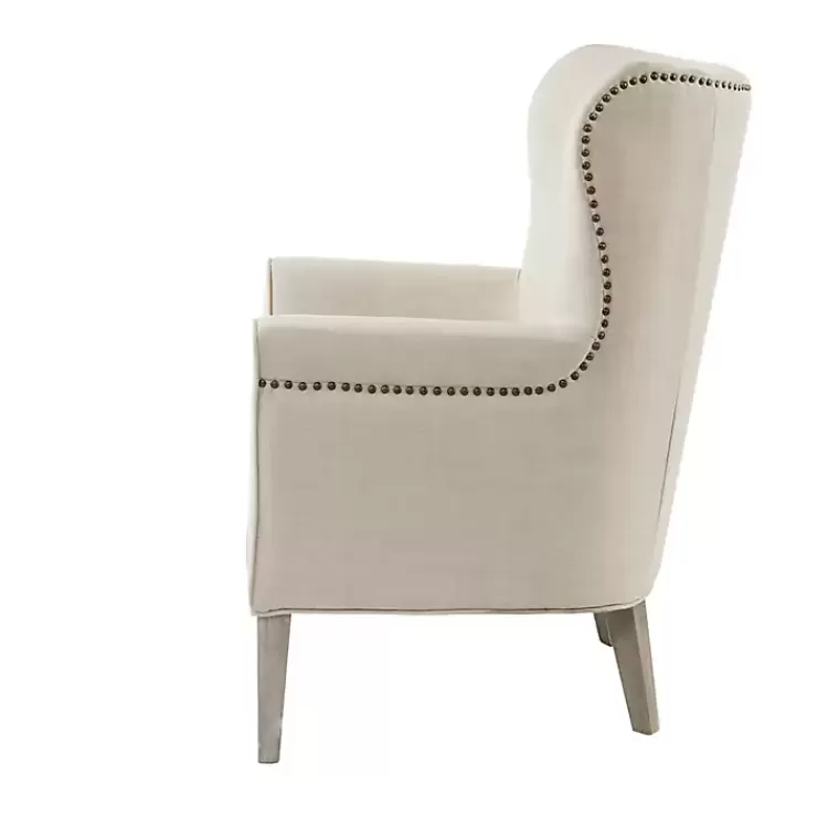 ivory_curved_wingback_accent_chair_3.webp Curved Wingback Accent Chair>Kirklands Home Outlet