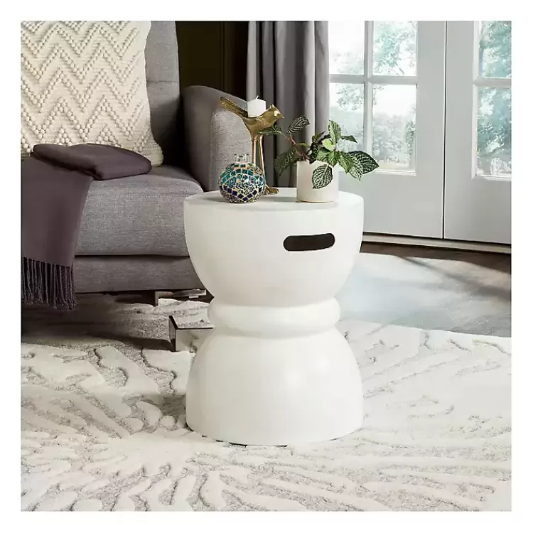 ivory_drum_accent_table_with_handles_3.webp Drum Accent Table with Handles>Kirklands Home Fashion