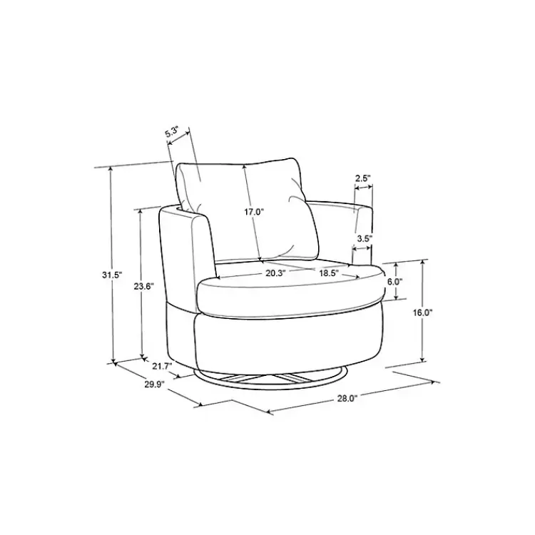 ivory_elmhurst_swivel_accent_chair_9.webp Ivory Elmhurst Swivel Accent Chair>Kirklands Home Flash Sale