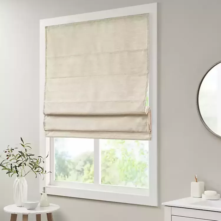 ivory_faux_silk_room_darkening_roman_shade__in_2-2.webp Faux Silk Room Darkening Roman Shade, 35 in.>Kirklands Home Cheap