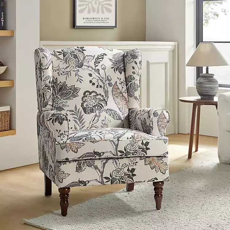 ivory_floral_brocade_wingback_ella_armchair_2.webp Ivory Floral Brocade Wingback Ella Armchair>Kirklands Home Discount