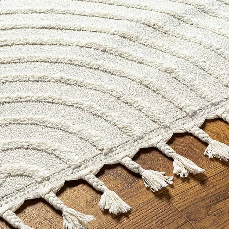 ivory_geometric_lines_tassel_area_rug_x_3.webp Geometric Lines Tassel Area Rug, 6x9>Kirklands Home Sale