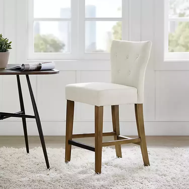 Ivory Harrison Tufted Counter Stool>Kirklands Home Store