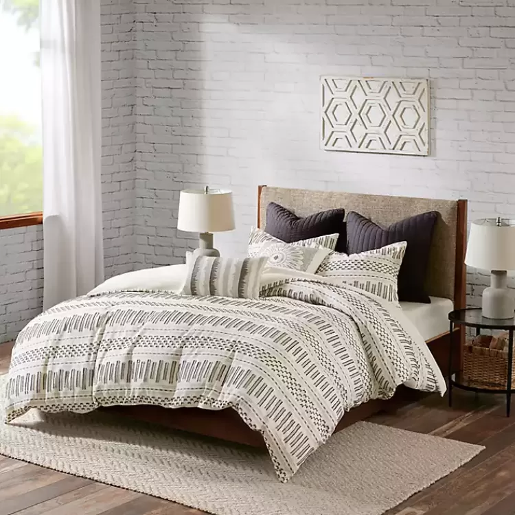 Ivory Jacquard King 3-pc. Comforter Set>Kirklands Home Store