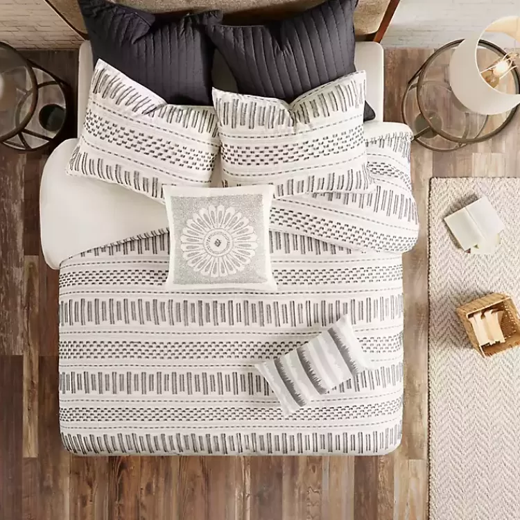 ivory_jacquard_king_pc_comforter_set_2.webp Ivory Jacquard King 3-pc. Comforter Set>Kirklands Home Store