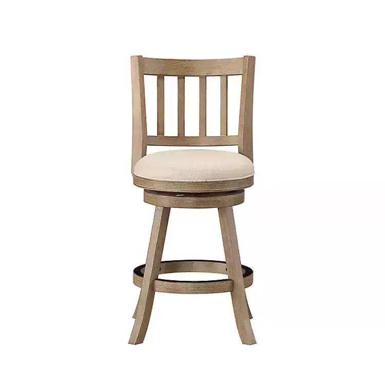 Linen Slat Back Swivel Counter Stool>Kirklands Home Cheap