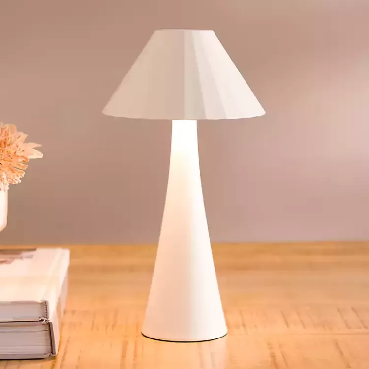 Metal Ribbed Rechargeable Touch Lamp>Kirklands Home Fashion