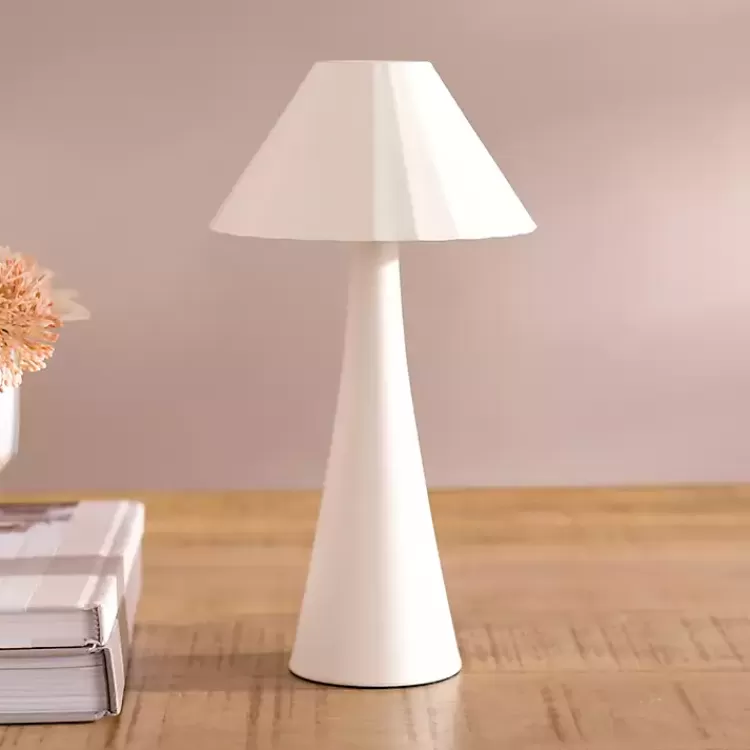 Metal Ribbed Rechargeable Touch Lamp>Kirklands Home Fashion