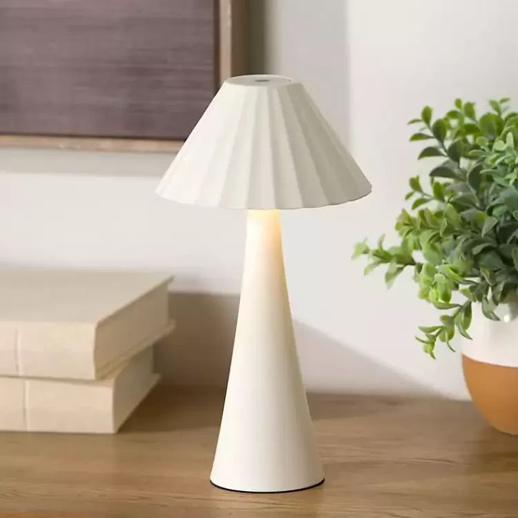 ivory_metal_ribbed_rechargeable_touch_lamp_2.webp Metal Ribbed Rechargeable Touch Lamp>Kirklands Home Fashion