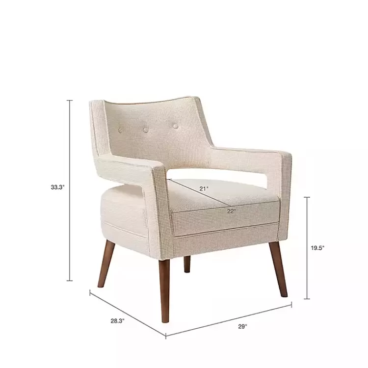 ivory_open_back_midcentury_modern_armchair_5.webp Open Back Mid-Century Modern Armchair>Kirklands Home Best