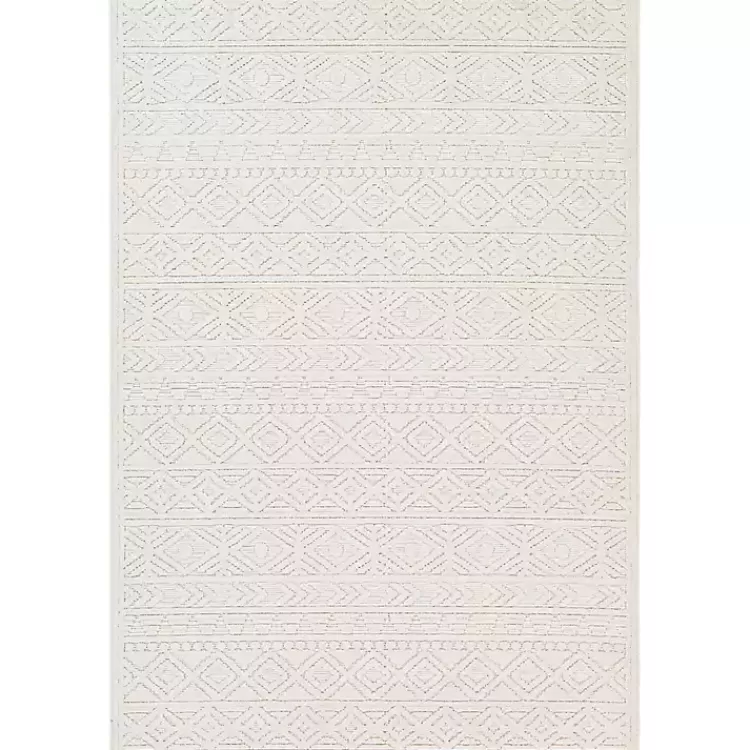 Ivory Raised Diamond Stripes Area Rug, 8x10>Kirklands Home Clearance