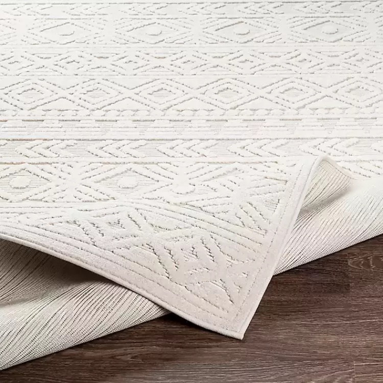ivory_raised_diamond_stripes_area_rug_x_2.webp Ivory Raised Diamond Stripes Area Rug, 8x10>Kirklands Home Clearance