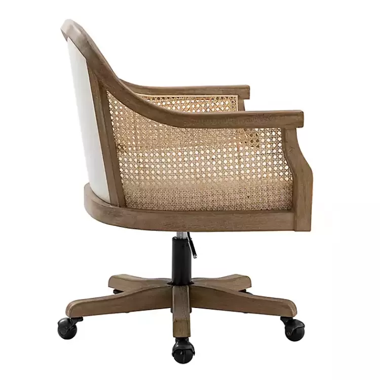ivory_rattan_swivel_office_chair_2.webp Rattan Swivel Office Chair>Kirklands Home Cheap