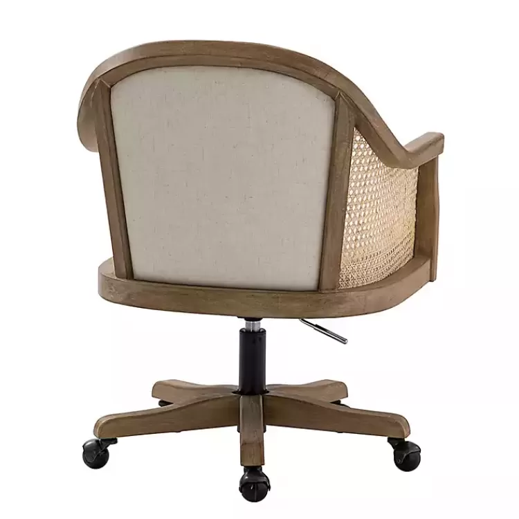 ivory_rattan_swivel_office_chair_3.webp Rattan Swivel Office Chair>Kirklands Home Cheap