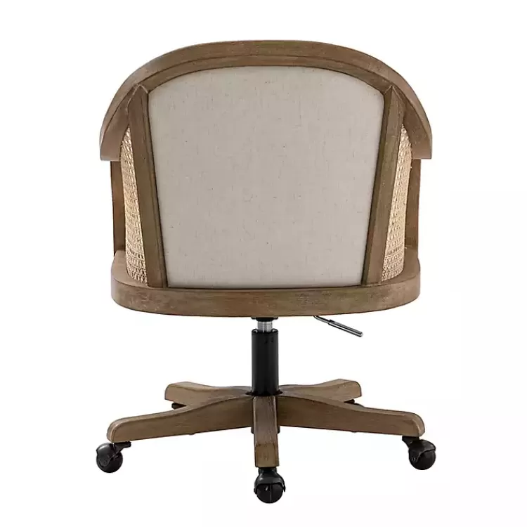 ivory_rattan_swivel_office_chair_4.webp Rattan Swivel Office Chair>Kirklands Home Cheap