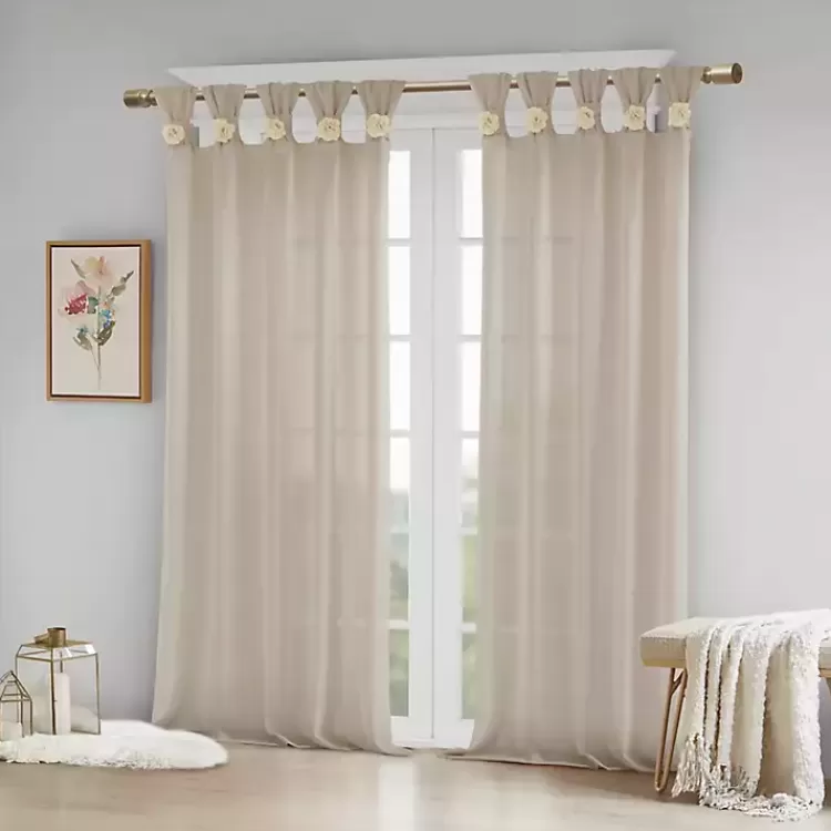 Rosette Tab Top Curtain Panel, 95 in.>Kirklands Home New
