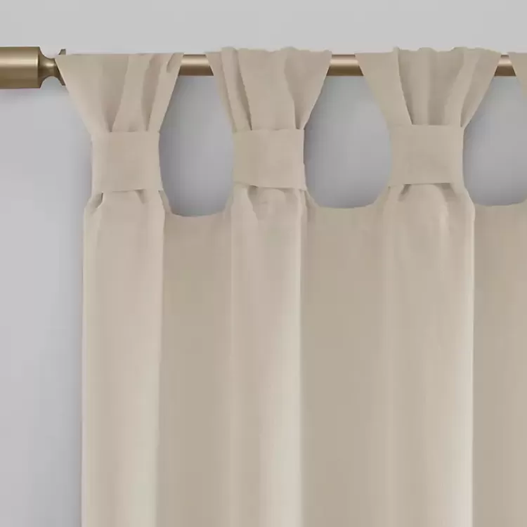 ivory_rosette_tab_top_curtain_panel__in_4-1.webp Rosette Tab Top Curtain Panel, 95 in.>Kirklands Home New