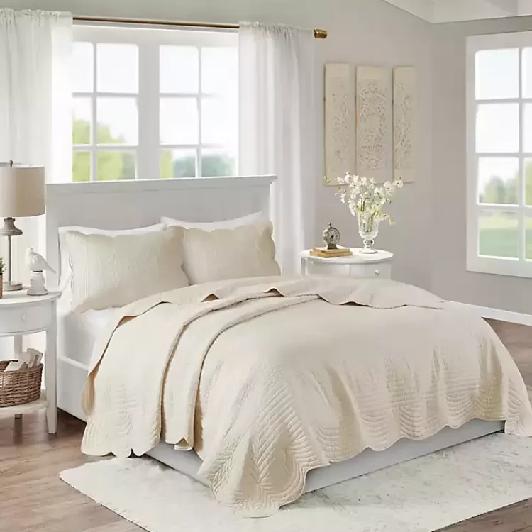 ivory_scalloped_monica_pc_queen_coverlet_set_2.webp Scalloped Monica 3-pc. Queen Coverlet Set>Kirklands Home Hot