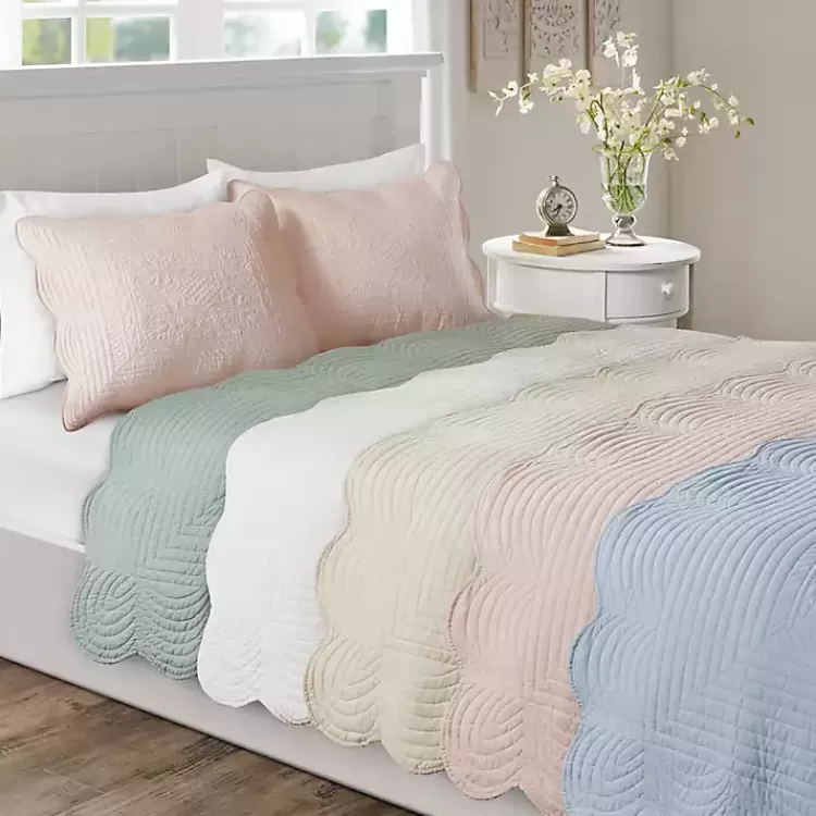 ivory_scalloped_monica_pc_queen_coverlet_set_7.webp Scalloped Monica 3-pc. Queen Coverlet Set>Kirklands Home Hot
