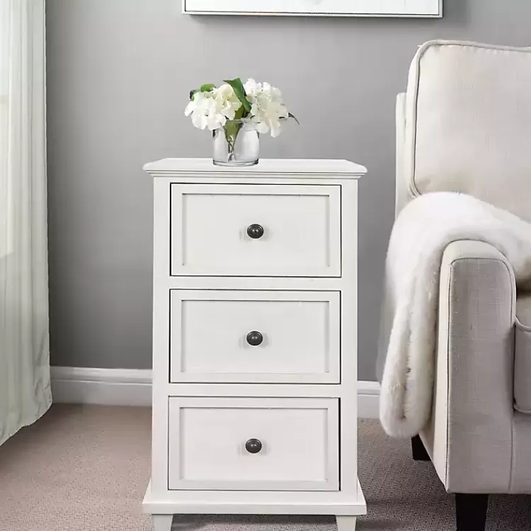 Slim Wooden 3-Drawer Side Table>Kirklands Home Clearance