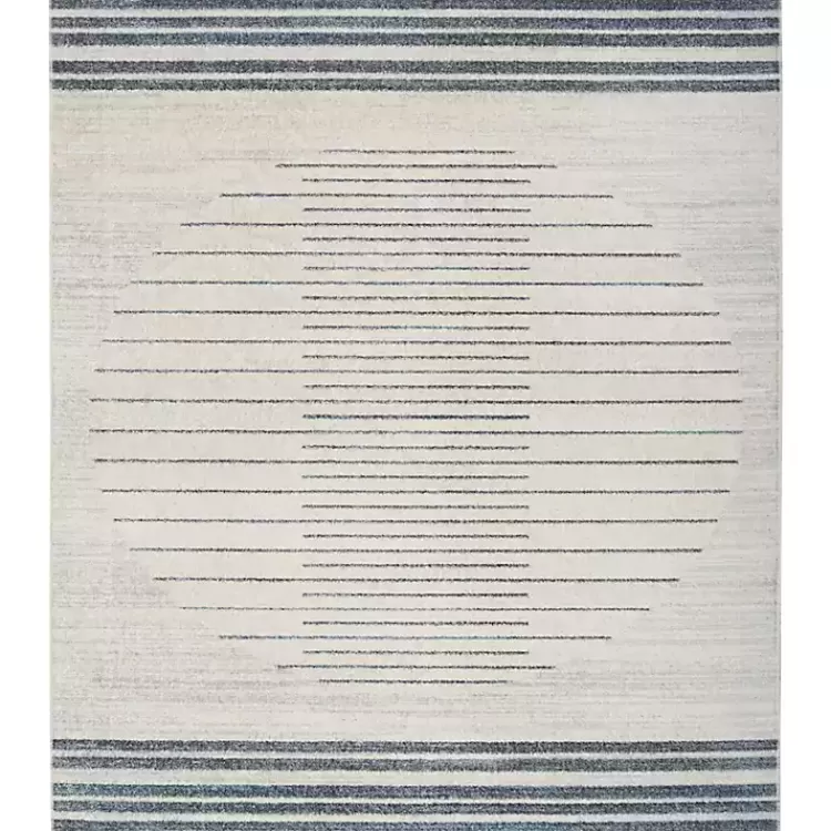 Ivory Striated Sphere Washable Area Rug, 7x10>Kirklands Home Fashion