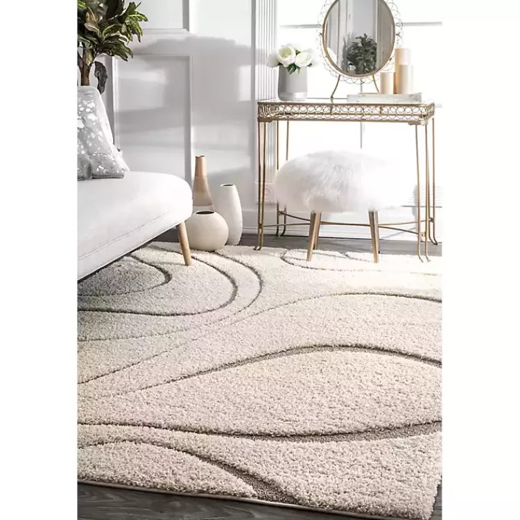 Ivory Swirl Carolyn Area Rug, 5x8>Kirklands Home Sale