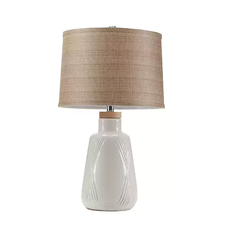 Ivory Textured Ceramic Boho Table Lamp>Kirklands Home Clearance