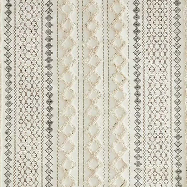 ivory_textured_chenille_shower_curtain_3.webp Textured Chenille Shower Curtain>Kirklands Home Cheap