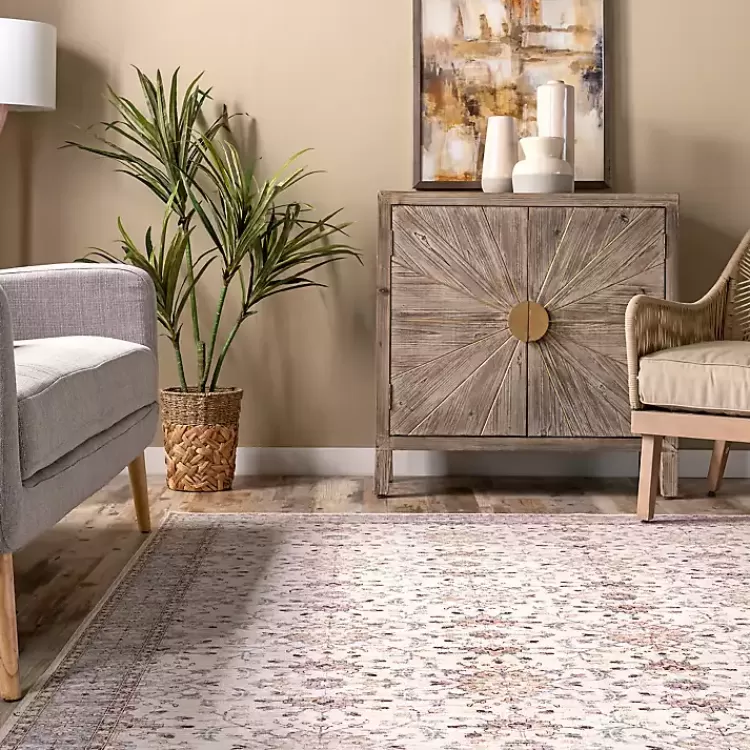 ivory_transitional_floral_area_rug_x_2.webp Transitional Floral Area Rug, 8x10>Kirklands Home Store