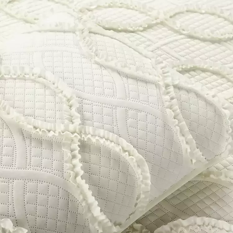 ivory_trellis_ruffles_pc_king_quilt_set_3.webp Ivory Trellis Ruffles 3-pc. King Quilt Set>Kirklands Home Clearance