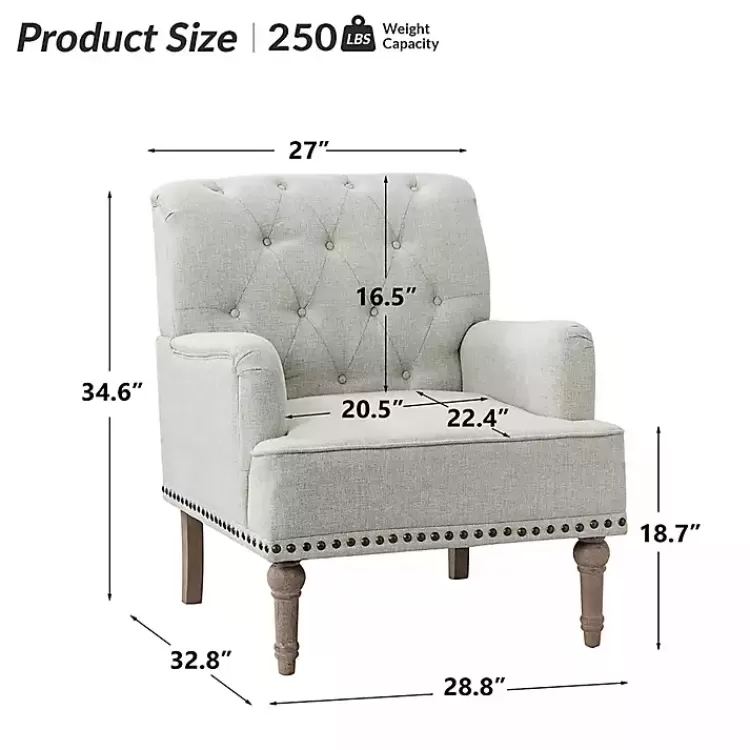 ivory_tufted_britt_accent_chair_4.webp Tufted Britt Accent Chair>Kirklands Home Flash Sale
