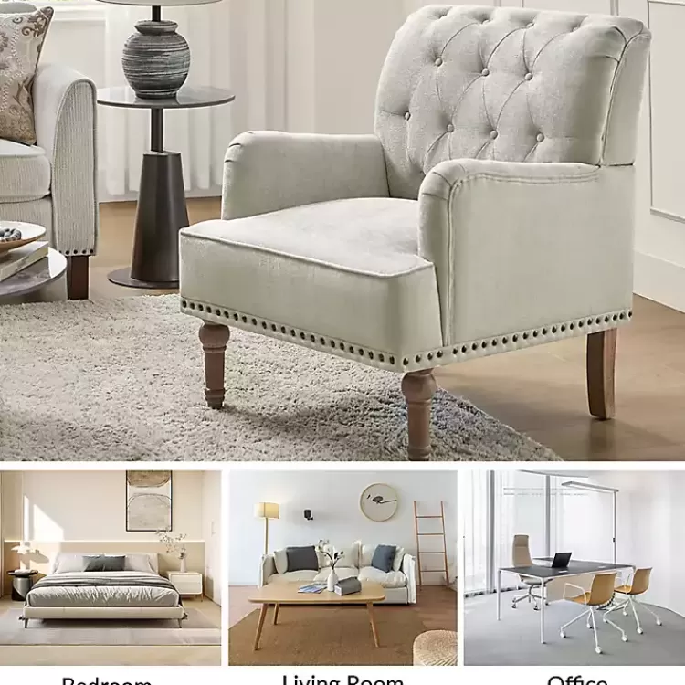 ivory_tufted_britt_accent_chair_7.webp Tufted Britt Accent Chair>Kirklands Home Flash Sale
