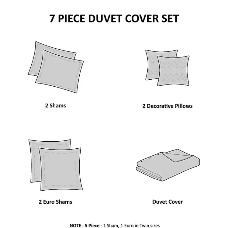 ivory_tufted_cotton_pc_fullqueen_duvet_set_7.webp Tufted Cotton 7-pc. Full/Queen Duvet Set>Kirklands Home Fashion