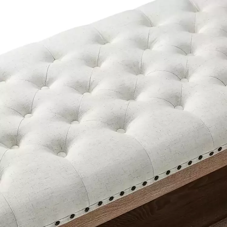 ivory_tufted_rectangle_wood_ottoman_7.webp Tufted Rectangle Wood Ottoman>Kirklands Home Shop