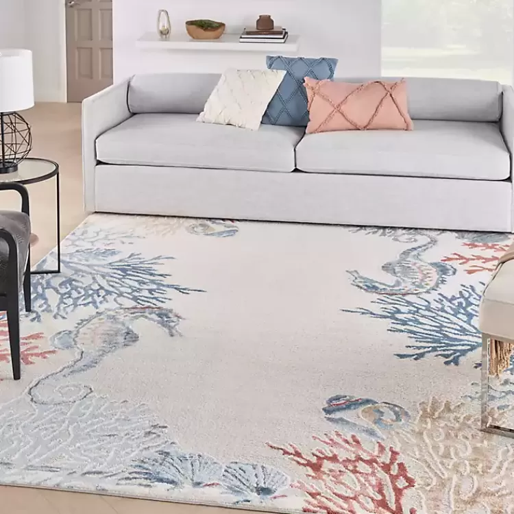 Ivory Underwater Paradise Area Rug, 7x9>Kirklands Home Discount